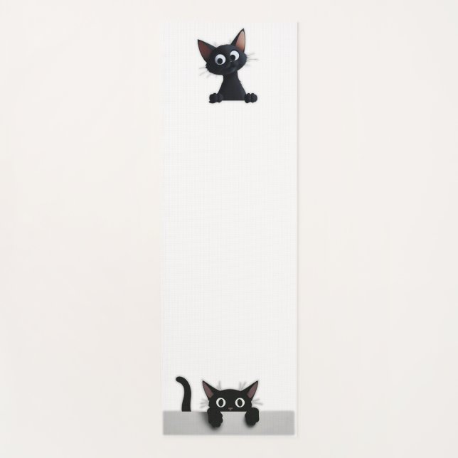 Black Cat Yoga Mat (Front)