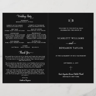 Black Catholic Wedding with Full Mass Program