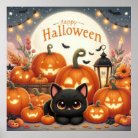 Black Cats and Jack-O-Lanterns