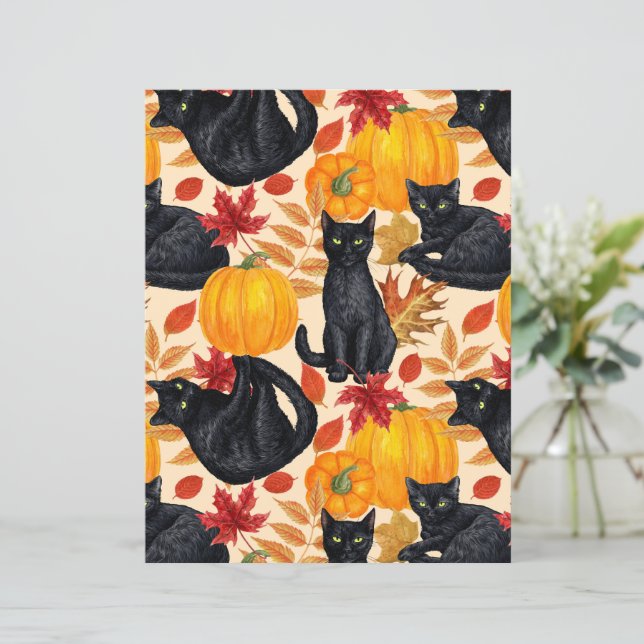 Black cats and pumpkins  (Standing Front)
