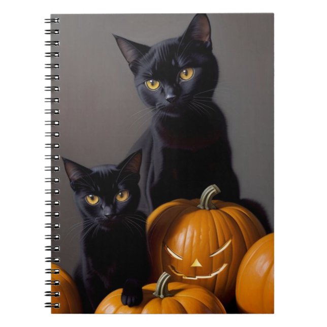 Black Cats and Pumpkins Notebook (Front)