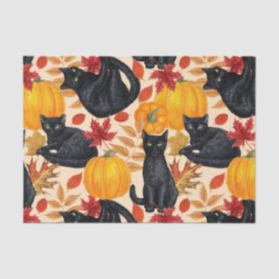 Black cats and pumpkins tissue paper