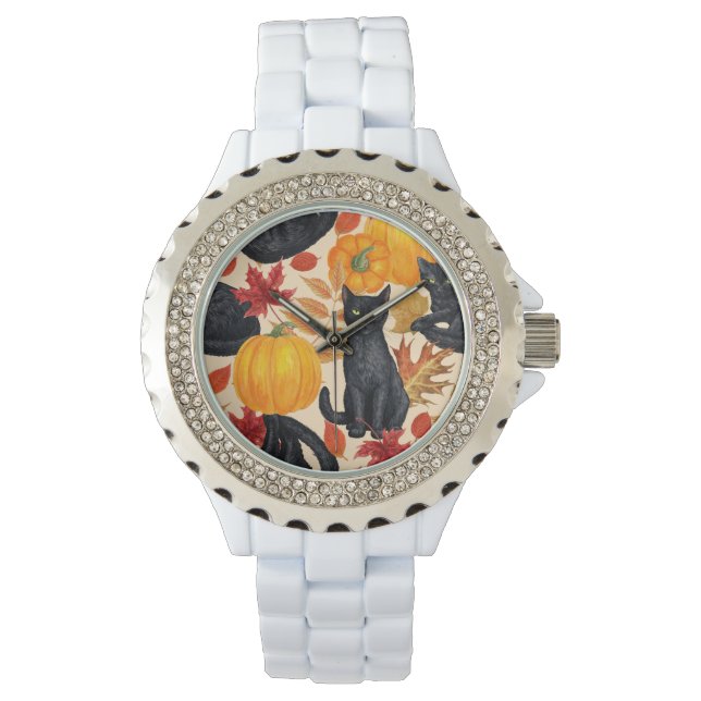 Black cats and pumpkins  watch (Front)