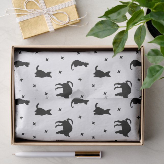 Black cats and Stars Halloween Tissue Paper (Gift)