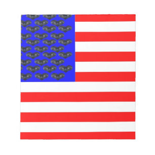 Black Cats And Stripes Flag Notepad