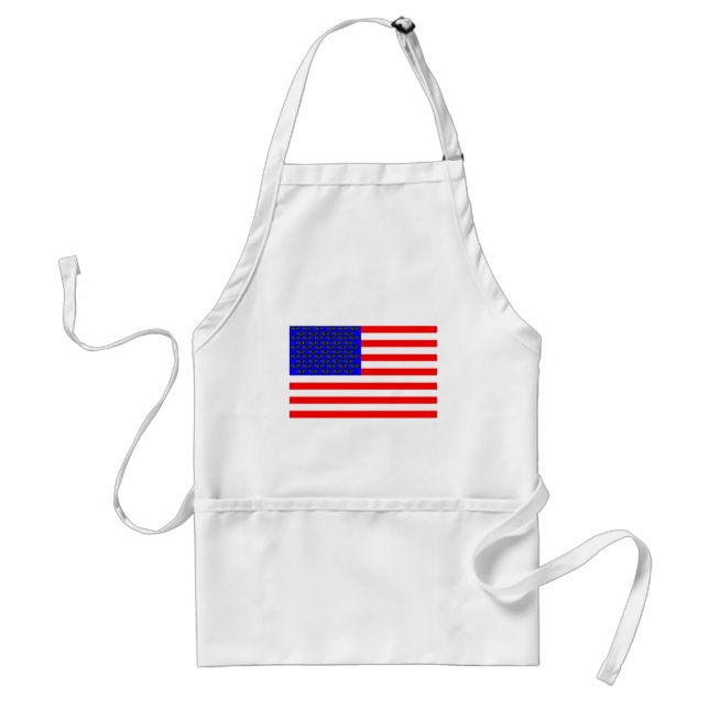 Black Cats And Stripes Flag Standard Apron (Front)