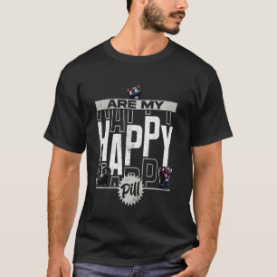 Black Cats Are My Happy Pill Cute Cats Funny Happy T-Shirt