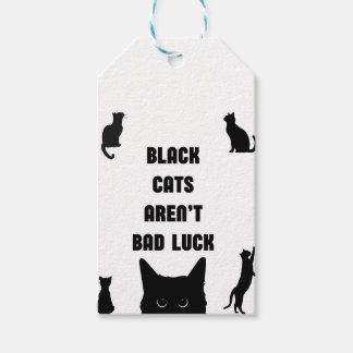 Black Cats Aren't Bad Luck Gift Tags