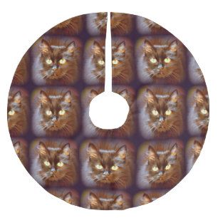 black cats brushed polyester tree skirt