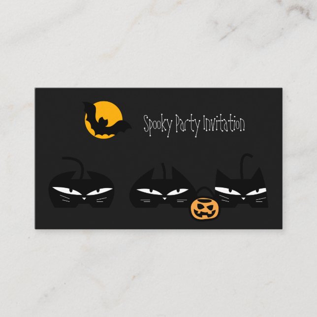 Black cats business card (Front)