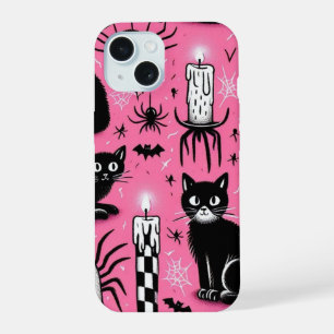 Black Cats & Candles iPhone 15 Case