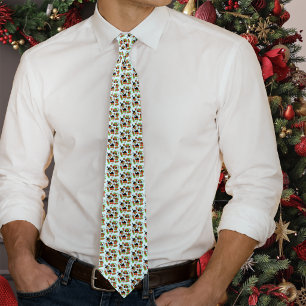 Black Cats Christmas Presents Pattern Tie
