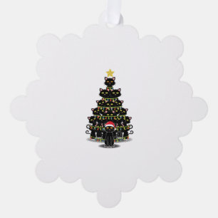 Black cats Christmas tree Cat Christmas Decoration Card