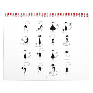 Black cats collection calendar