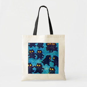 Black Cats Dancing in Moonlight, Louis Wain Tote Bag