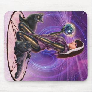 "Black Cats Divination" Mouse Mat