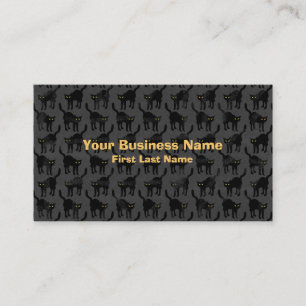 Black cats fun custom business cards