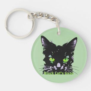 Black Cat's Gaze Key Ring
