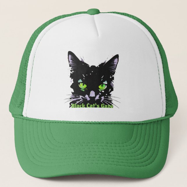 Black Cat's Gaze Trucker Hat (Front)