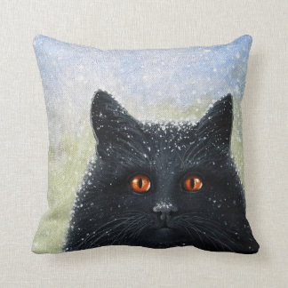 Black Cats Get A Bad Rap children's book cover Cushion
