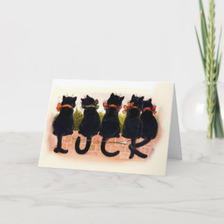black cats - good luck card
