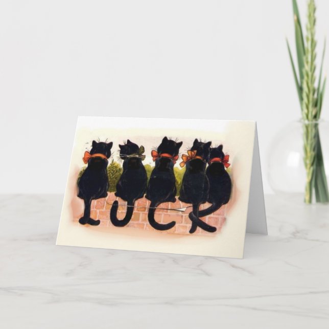 black cats - good luck card (Front)