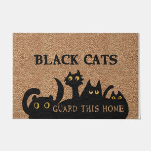 Black Cats Guard This Home Doormat