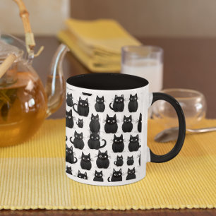 Black Cats Halloween Mug