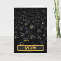 Black Cats in Stereogram Card