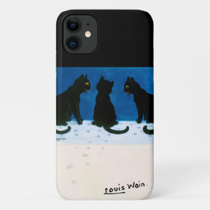 Black Cats in the Snow, Louis Wain iPhone 11 Case