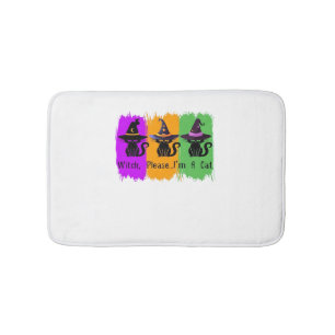 Black Cats In Witch Hats Essential T-Shirt Bath Mat