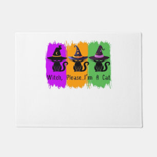 Black Cats In Witch Hats Essential T-Shirt Doormat