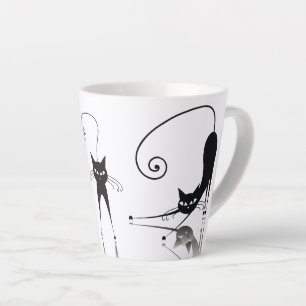 Black Cats Latte Mug