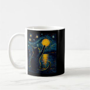 Black Cats Lover Starry Night Vincent Van Gogh Coffee Mug