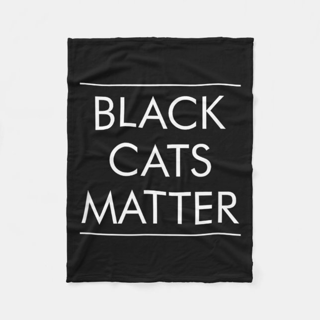 Black Cats Matter - Fleece Blanket (Front)