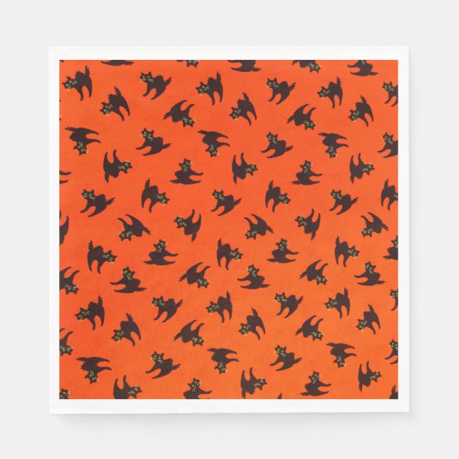 Black Cats Napkin (Front)
