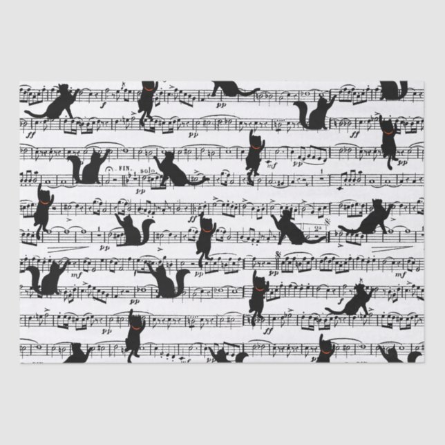 Black Cats On Sheet Music  (Front)