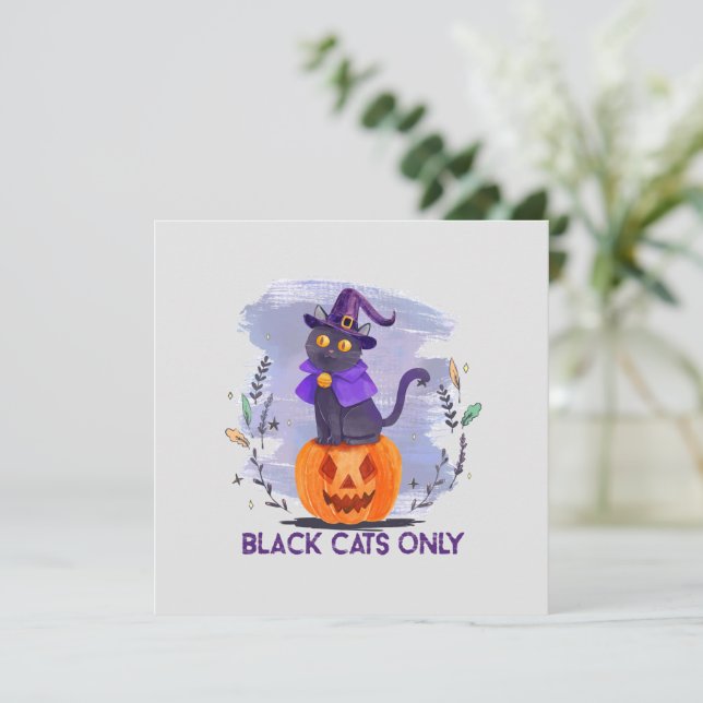 Black Cats Only – Witch Cat on Jack-O’-Lantern (Standing Front)
