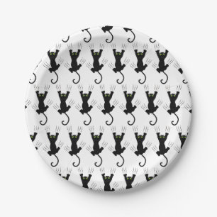 Black Cats Paper Plate