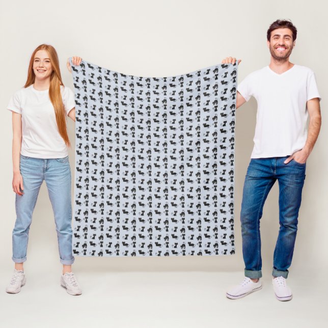 black cats patterns fleece blanket (In Situ)