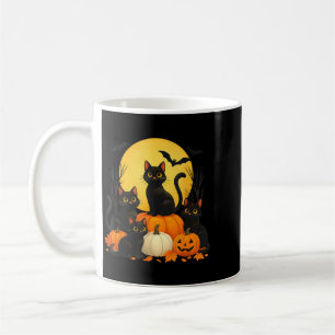 Black Cats Pumpkin Halloween Costume Men Women Coffee Mug