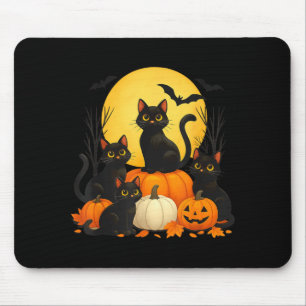 Black Cats Pumpkin Halloween Costume Men Women Mouse Mat