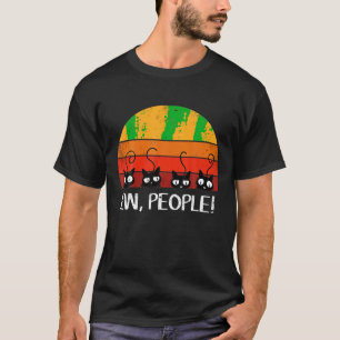 Black Cats Retro Sunset Eww People Funny Christmas T-Shirt