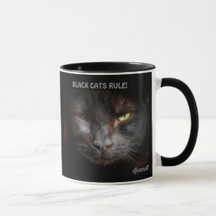 Black Cats rule Cat Meme Mug