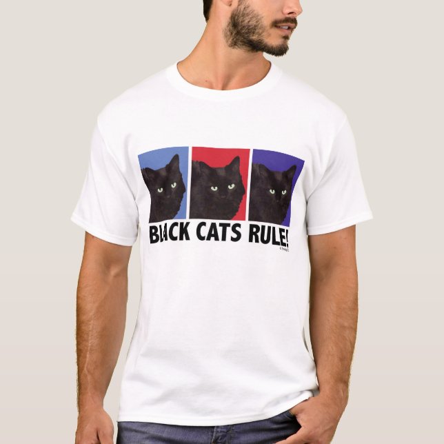 Black Cats RULE! Men's Tee (Front)