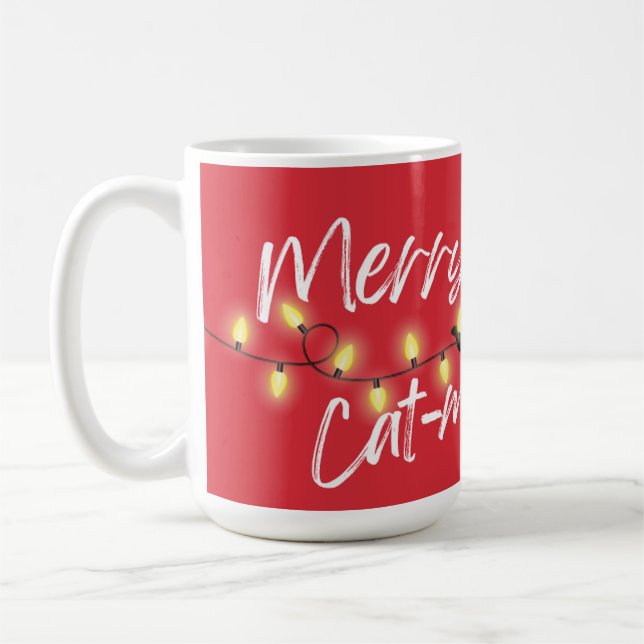 Black Cats Rule! Merry Cat-mas Coffee Mug (Left)