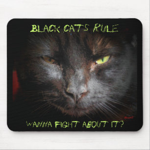 Black cats rule mouse mat