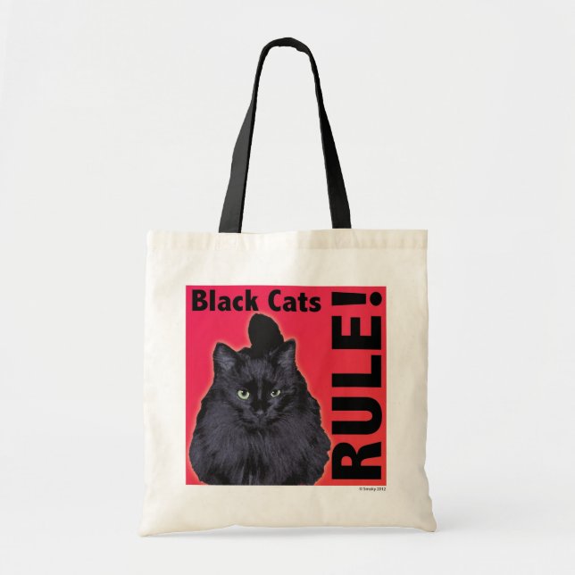 Black Cats RULE! Tote Bag (Front)