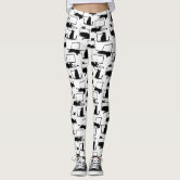 Cat Heads in Outer Space Funny Galaxy Pattern Leggings