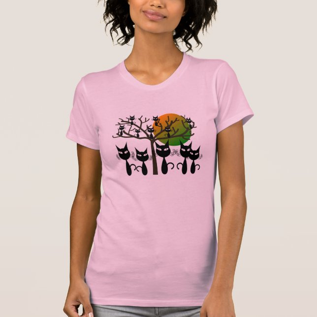 Black Cats Taking Over T-Shirt (Front)